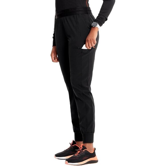 Women's Scrub Jogger Pants Polyester Spandex 4 Pockets Drawstring Medical - Picture 4 of 6